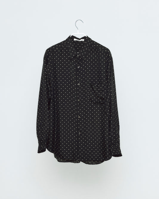 REGULAR COLLAR SHIRT / BRUSHED SILK TWILL