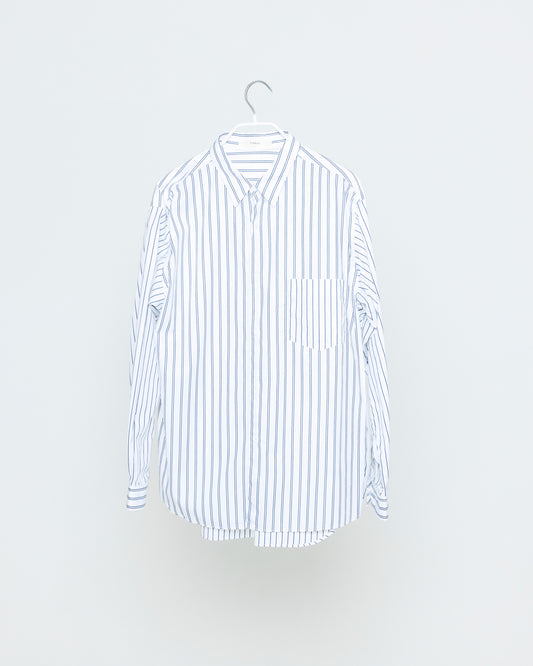 REGULAR COLLAR SHIRT / FINE COTTON STRIPE