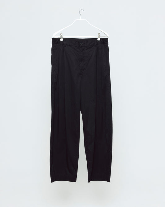 TWO PLEATS TROUSER / FINE COTTON TWILL