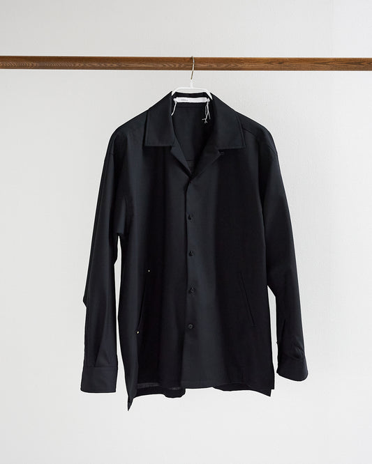 SHIRT JACKET / DRY WOOL POPLIN