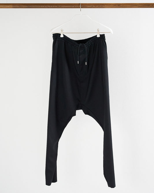 RELAXED LOOSE TROUSER / DRY WOOL POPLIN