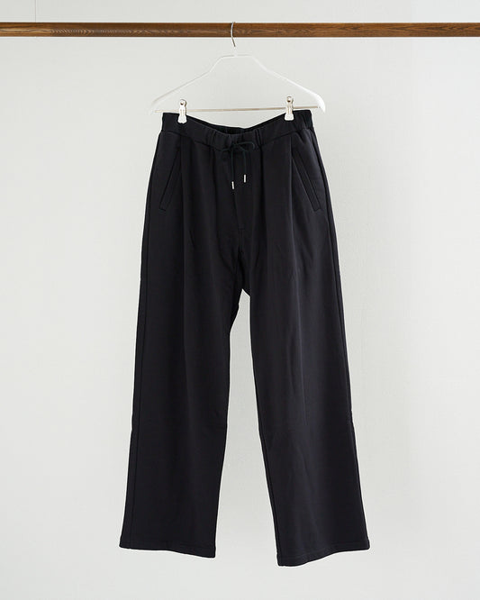 PLEAT TRACK TROUSER / DRY COTTON LOOP BACK