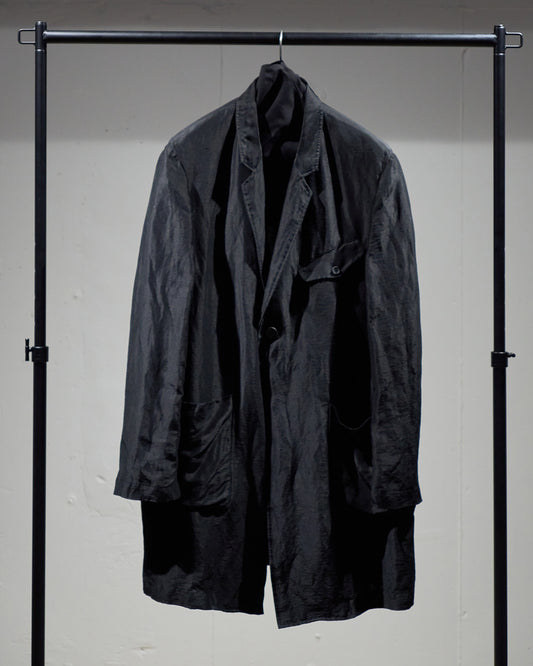 1B LONG JACKET / WASHED RAMIE SILK