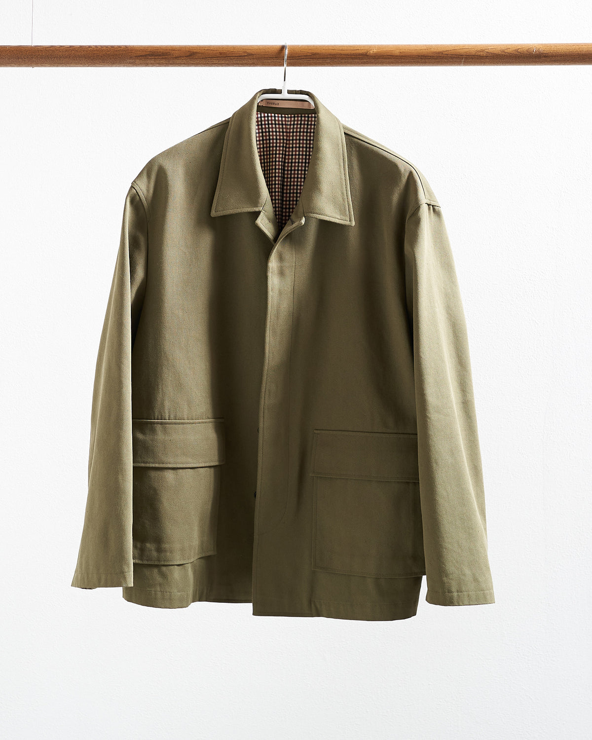 FLY FRONT JACKET / COTTON WOOL TWILL