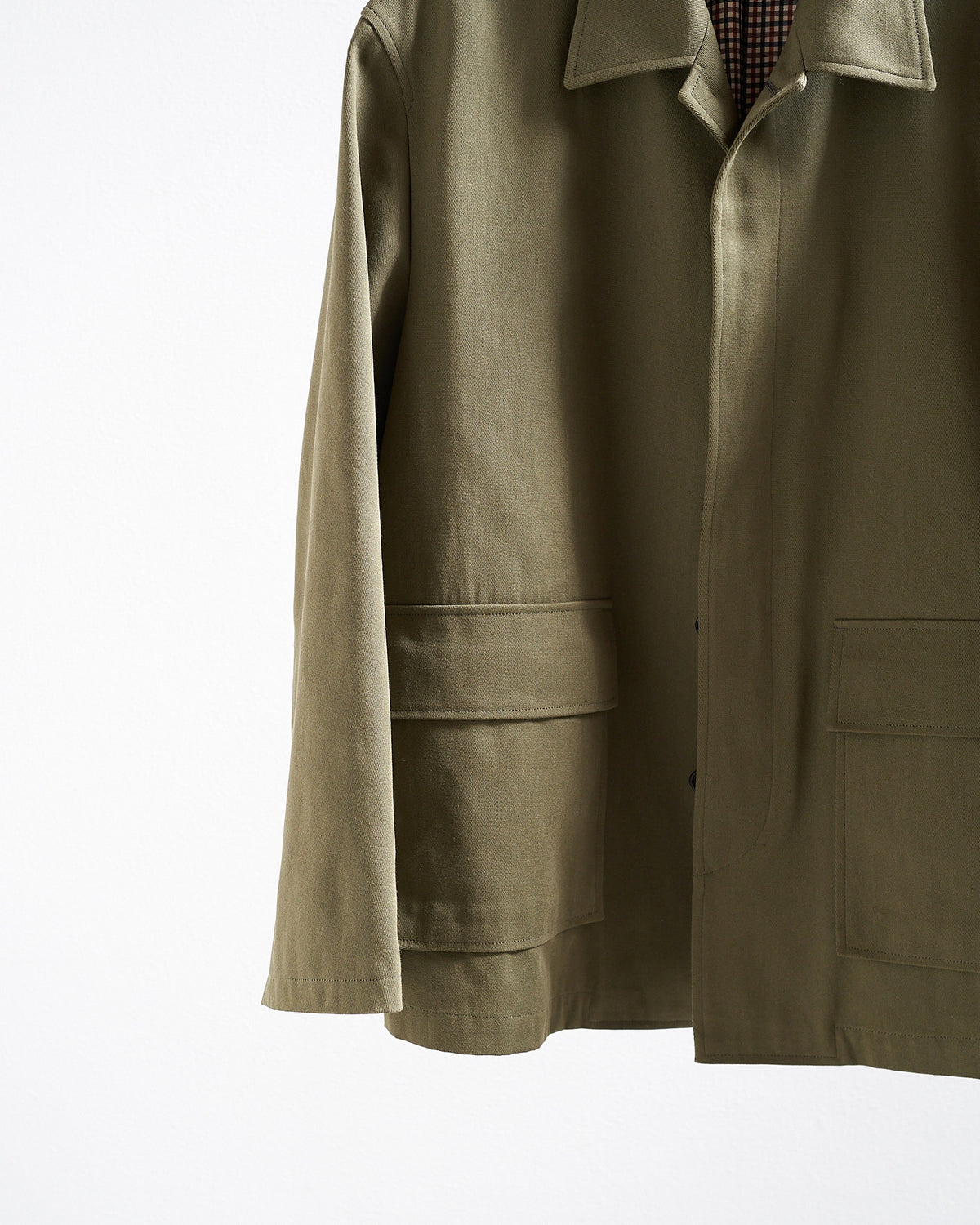 FLY FRONT JACKET / COTTON WOOL TWILL