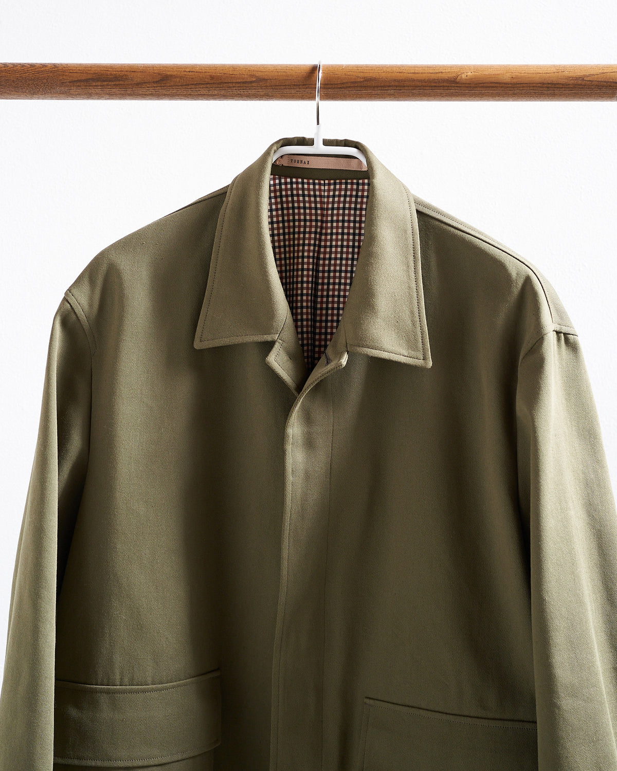 FLY FRONT JACKET / COTTON WOOL TWILL