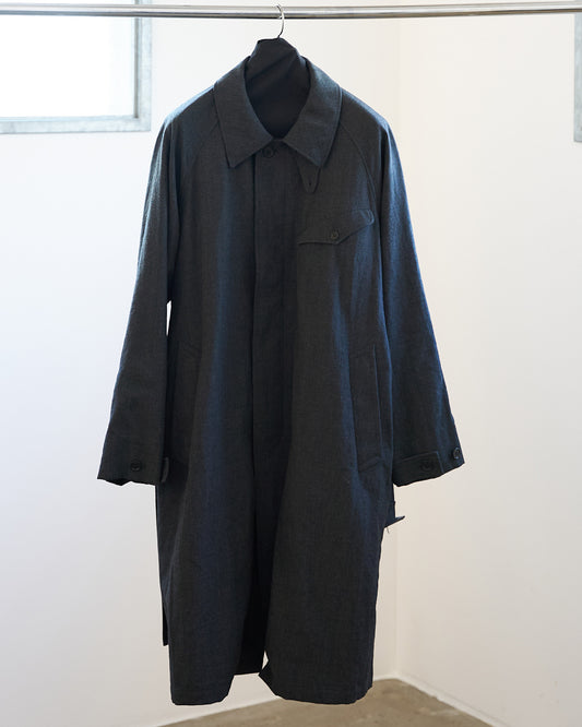 BELTED COAT / TOUGH WOOL TWILL