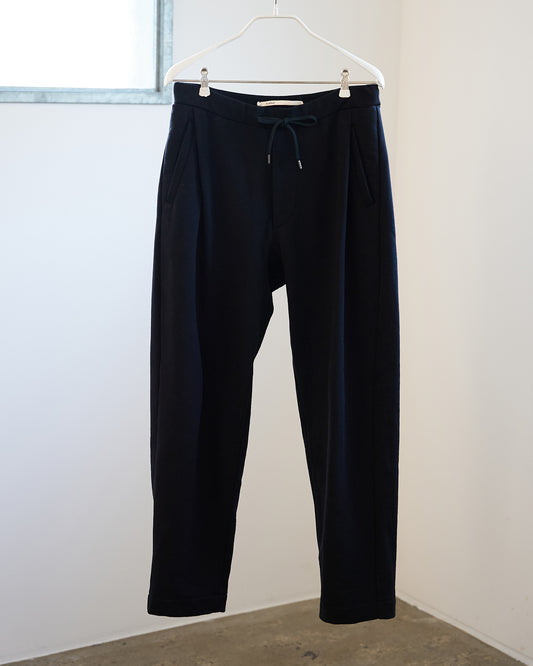 PLEAT TRACK TROUSER / FINE LOOP BACK