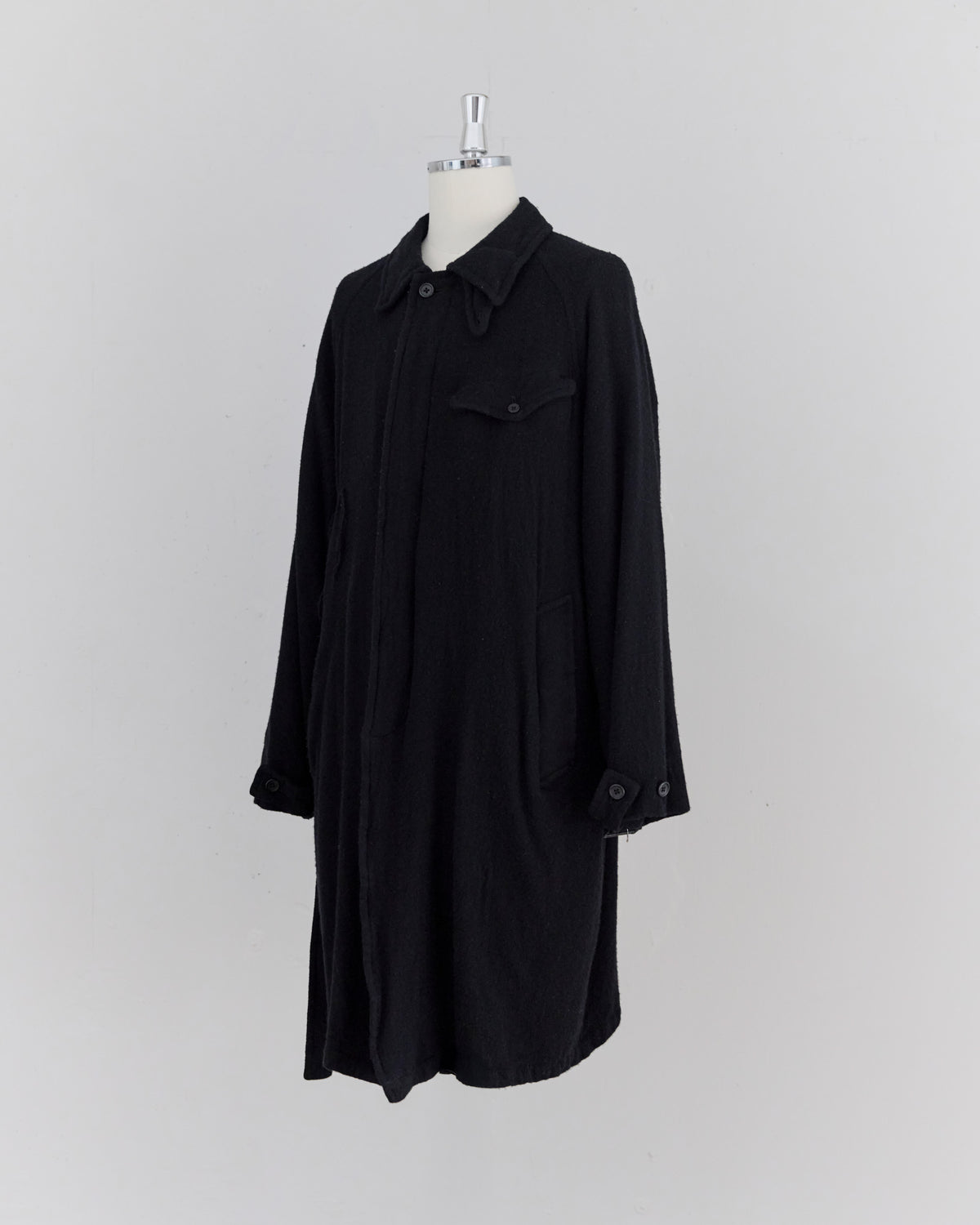 BELTED COAT / WASHED WOOL