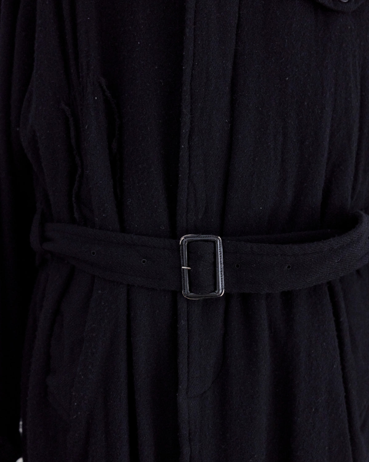 BELTED COAT / WASHED WOOL