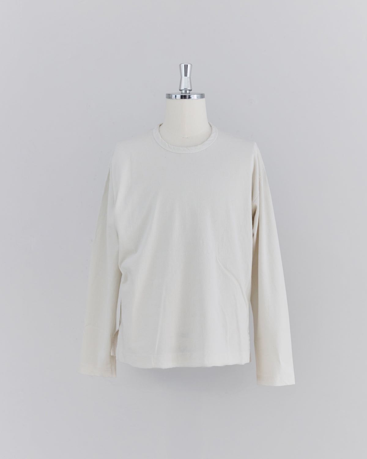 CREW NECK LS T-SHIRT（small print) / DRY COTTON