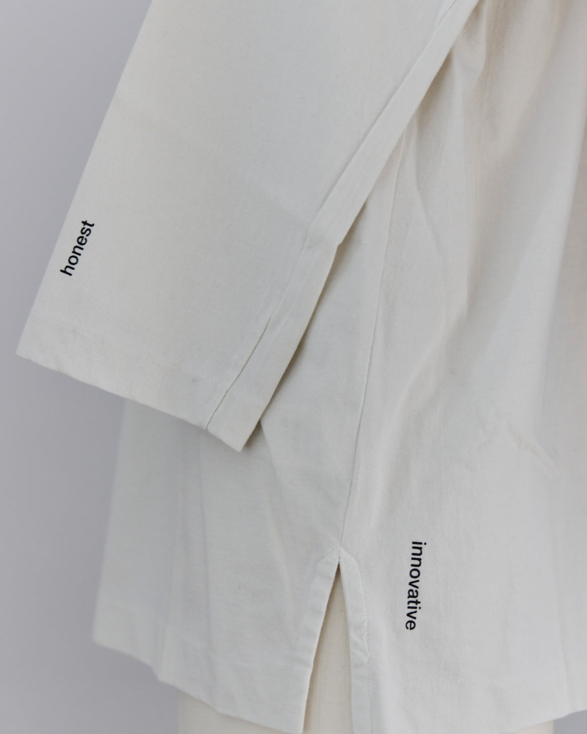 CREW NECK LS T-SHIRT（small print) / DRY COTTON