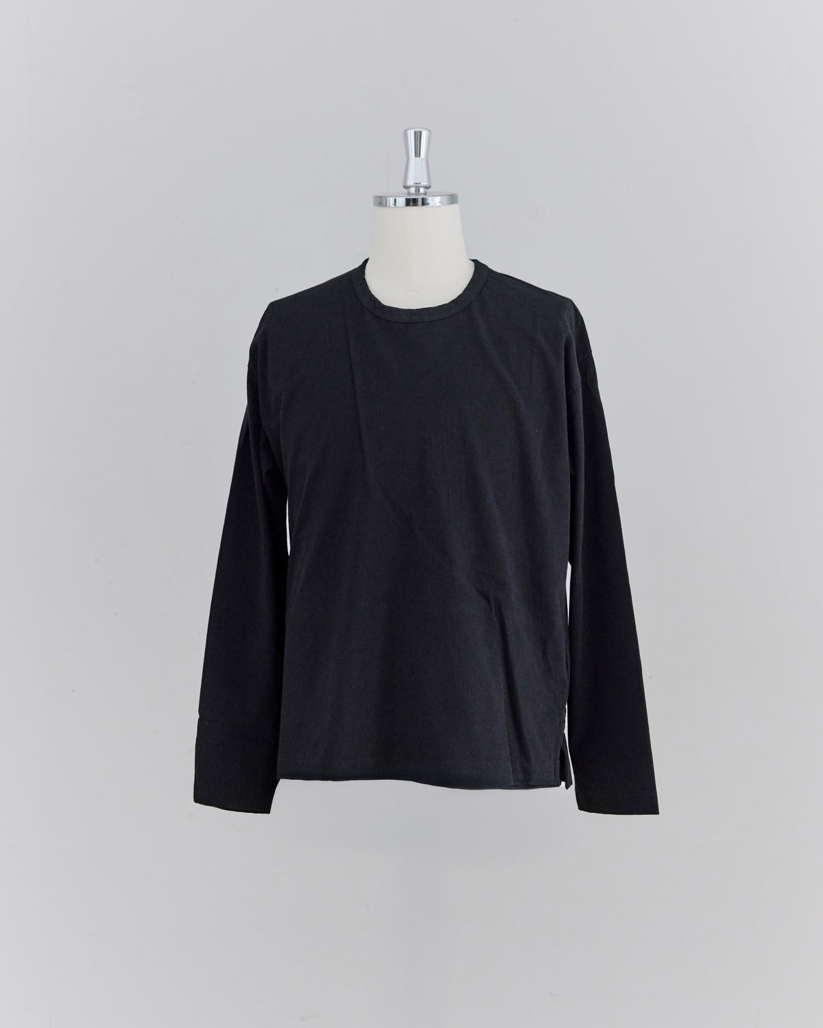 CREW NECK LS T-SHIRT（small print) / DRY COTTON