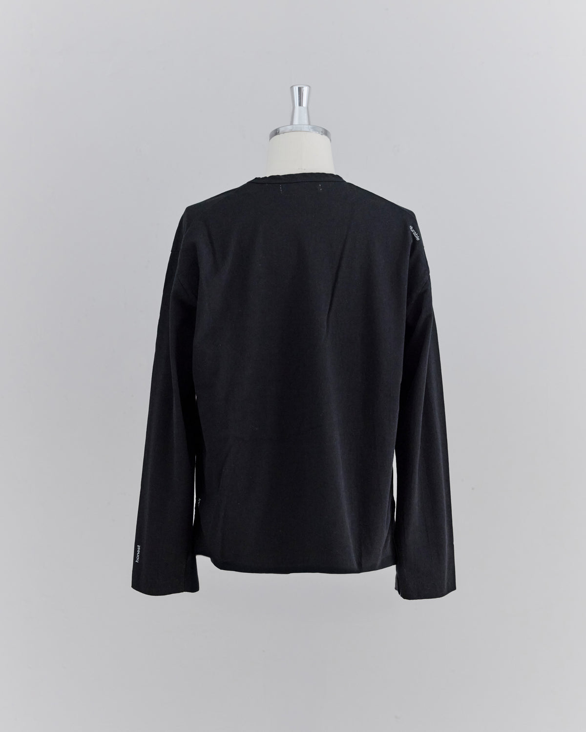 CREW NECK LS T-SHIRT（small print) / DRY COTTON