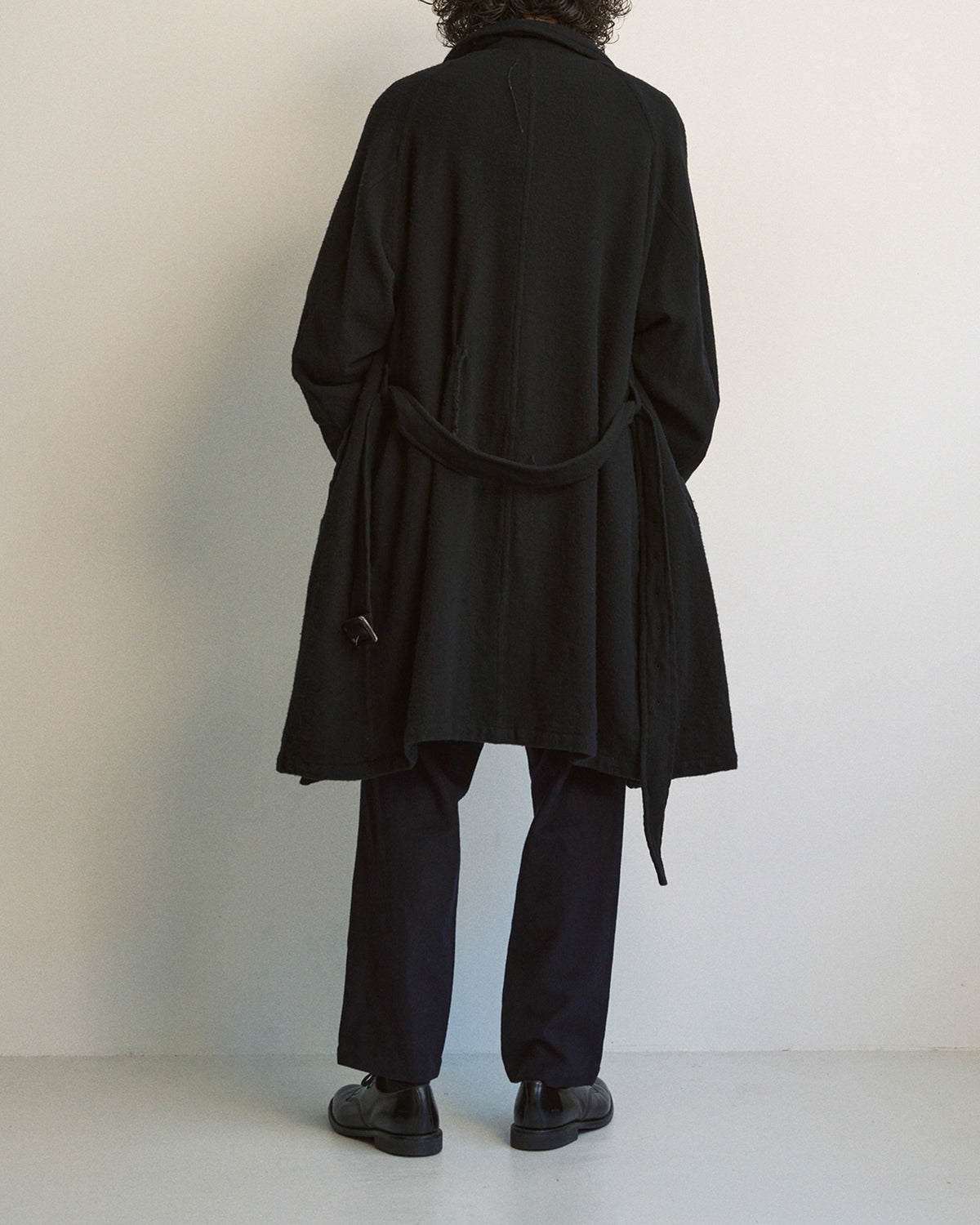 BELTED COAT / WASHED WOOL