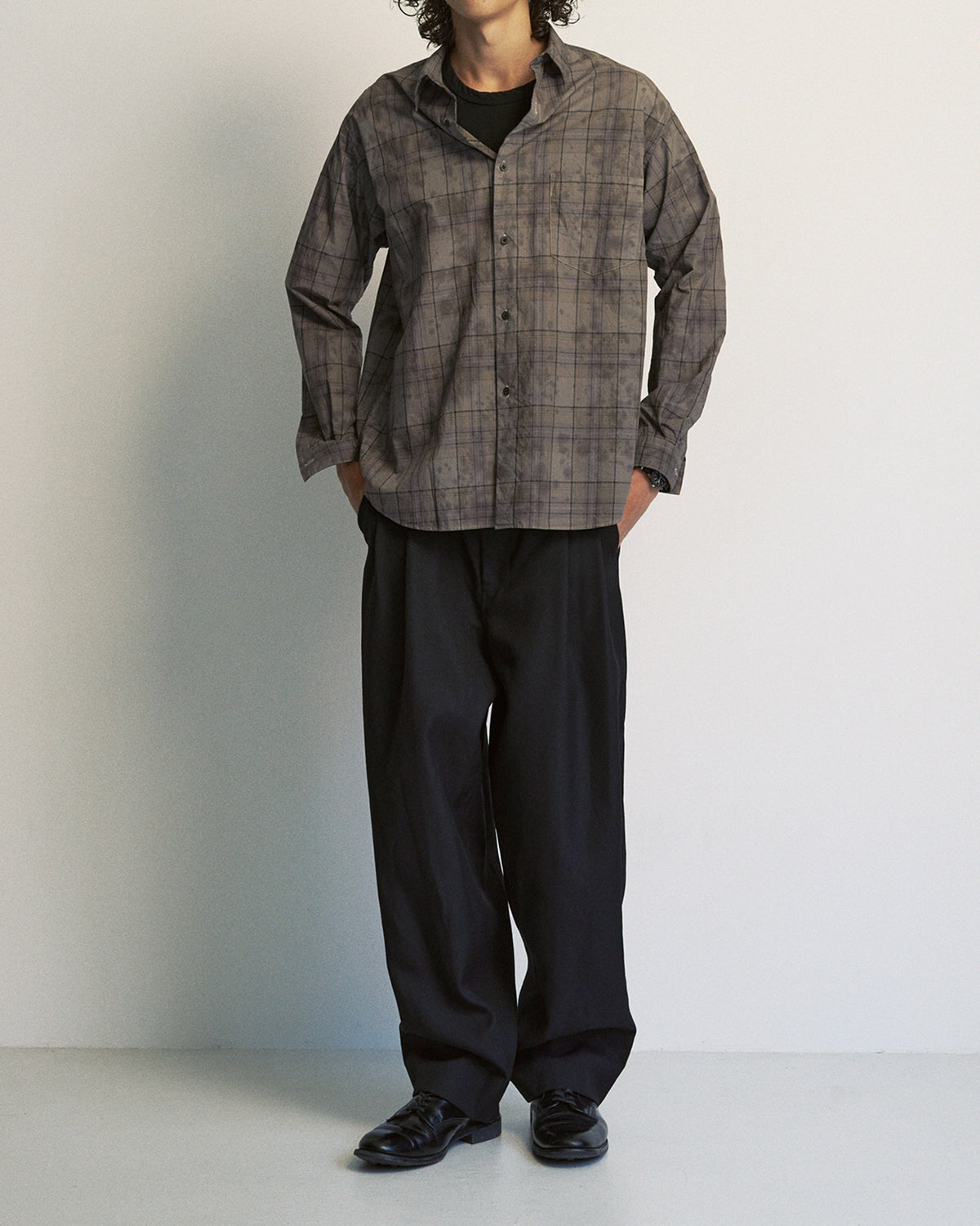 REGULAR COLLAR SHIRT / SMOKED CHECK